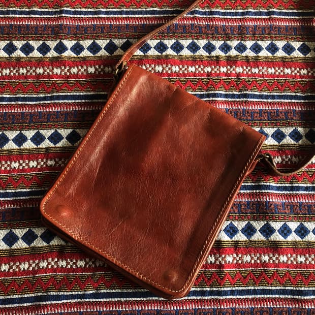 빈티지 이탈리아 레더 크로스백