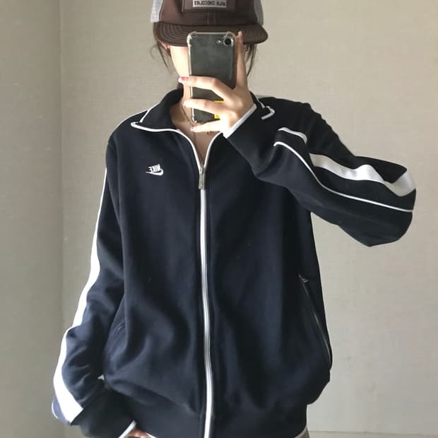 나이키 블랙 트랙 져지
