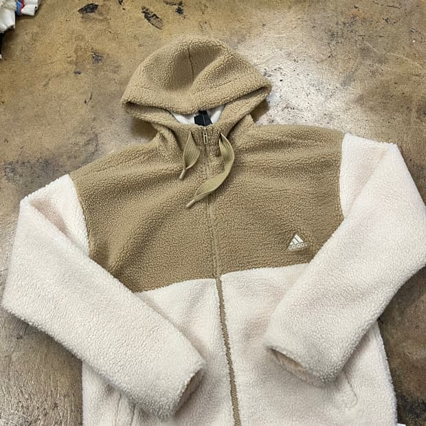 [정품/XS] 아디다스 뽀글이 후드집업 베이지 아이보리 b10