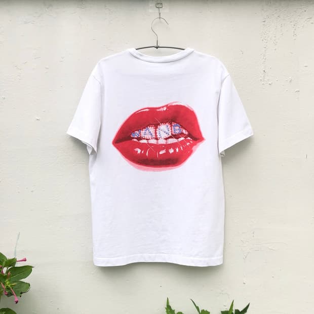 Crystal Embellish Lips Grill T-shirt