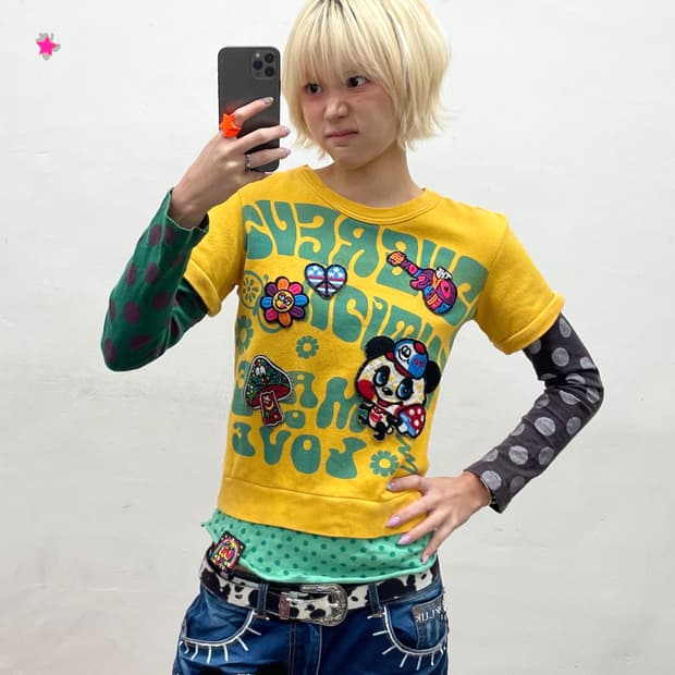 Love Multi-Dot Panda Layered Long Sleeve