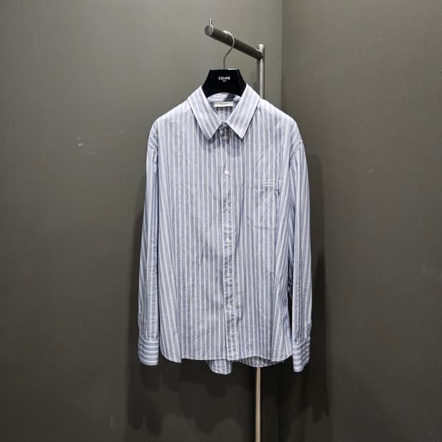 셀린느 트리오페 로고 스트라이프 신상 셔츠