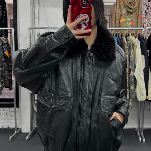 VTG Ventura 양가죽 레더 봄버자켓