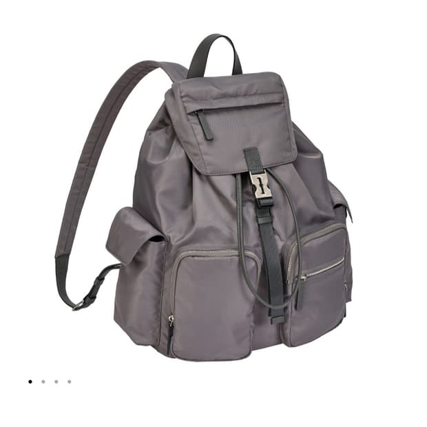 분크 헤이 더블 포켓 백팩 라지 그레이