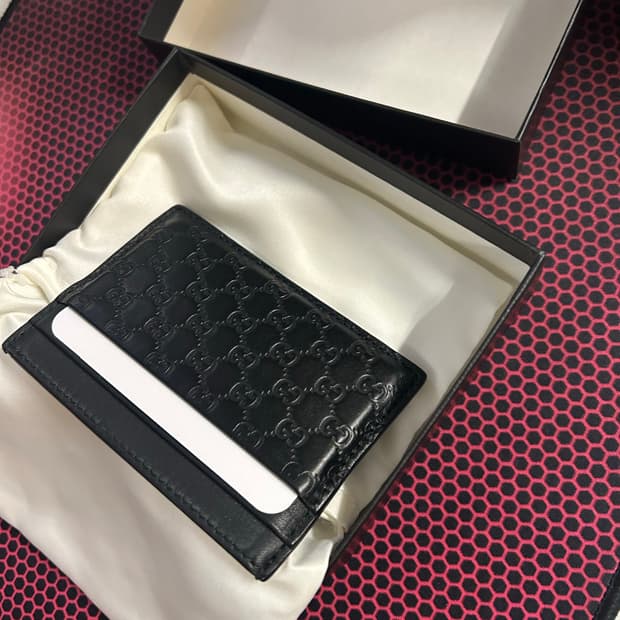 구찌 마이크로시마 카드지갑 새상품급