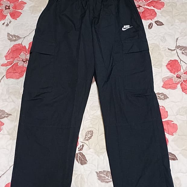 나이키 블랙카고팬츠 33인치 기장97