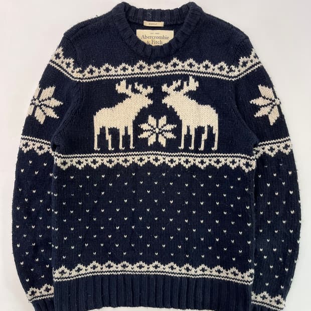 Abercrombie 아베크롬비 네이비 노르딕 니트