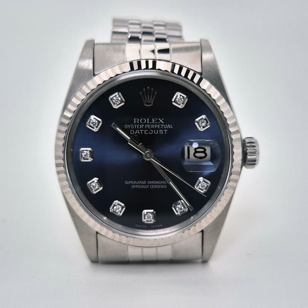 롤렉스 데이저스트 16014 Navy청판 10포인트 천연다이아