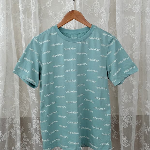 L) 캘빈클라인 로고 반팔 티셔츠 블루