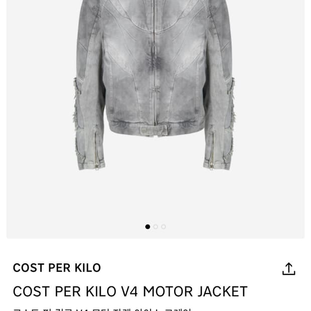 COST PER KILO V4 MOTOR JACKET
