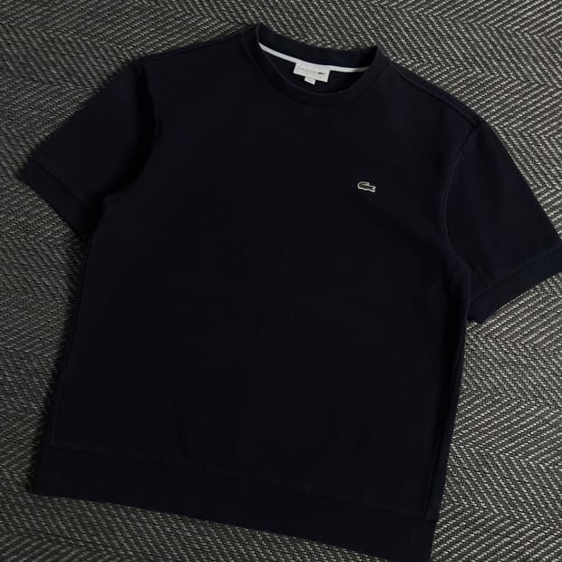 라코스테 네이비 크루넥 반팔 티셔츠 y 3806