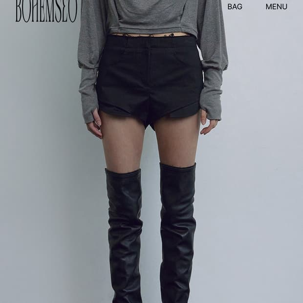 보헤미안서울 러프 컷 쇼츠 블랙 S