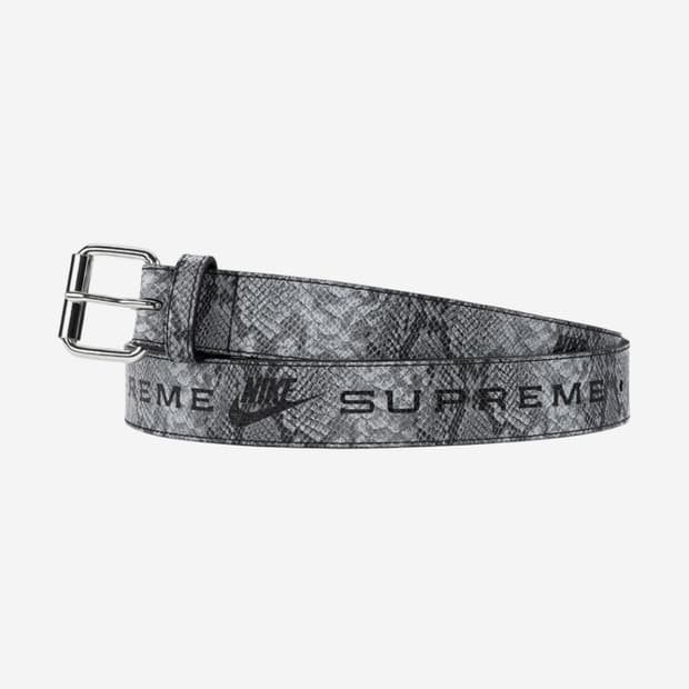 [S/M] 슈프림 x 나이키 스네이크스킨 벨트 블랙 - 21SS