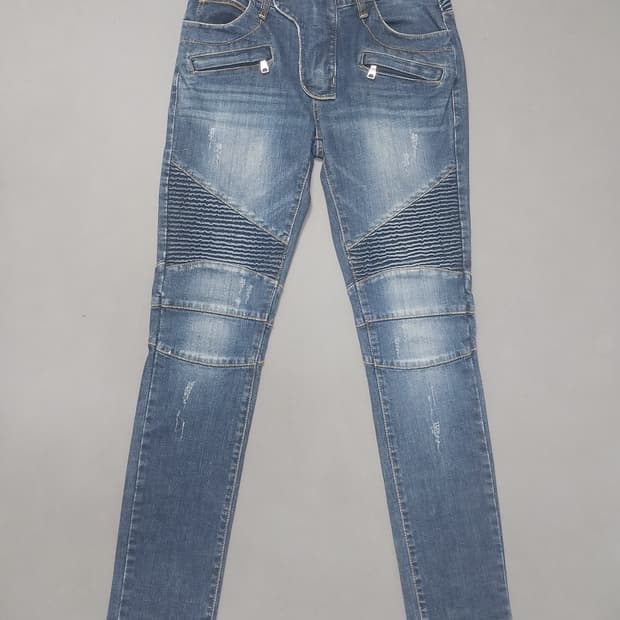 [30] 발망 스크래치 슬림 바이커진 청바지