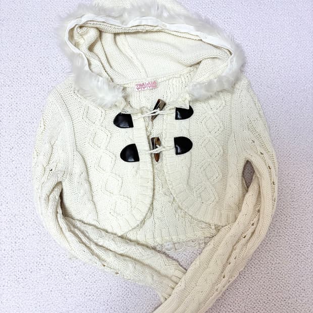 트랄라라 볼레로 후드 니트 가디건 