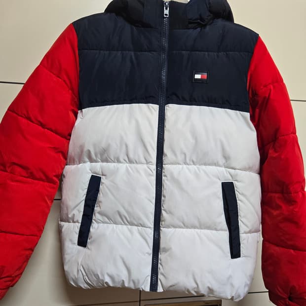 타미힐피거 주니어 알래스카 후드 컬러블록 패딩(8~10세)