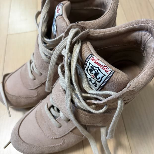 아쉬 하이탑 스니커즈 베이지36