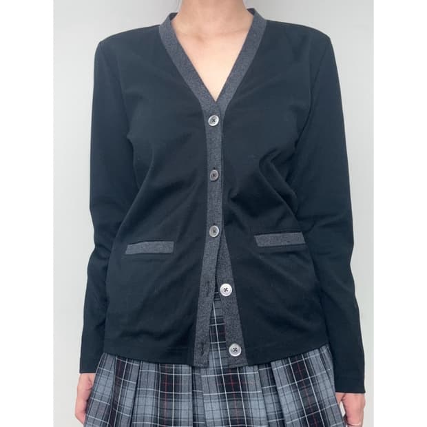 빈티지 블랙 가디건