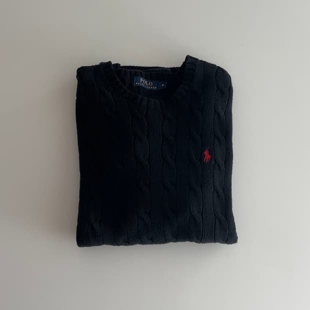 폴로 랄프로렌 케이블 니트 스웨터 M