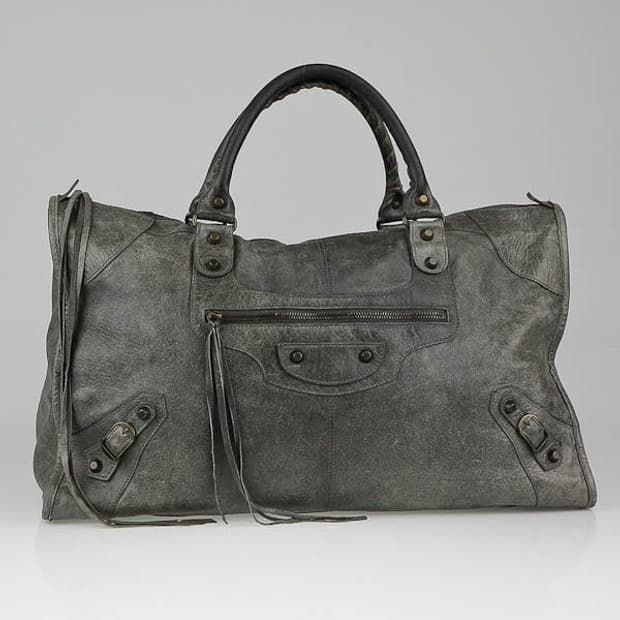 발렌시아가 모터백 클래식 오피스 차콜