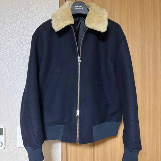 애프터프레이 25fw 드래프트 울 블루종 m(100) 샘플제품