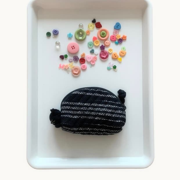 버니버로우 블랙 이즈 심플 고양이지갑