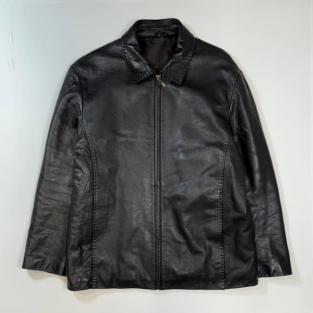 Lambskin stitch  racer jacket(실측100)