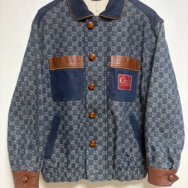 [44/새상품급] 구찌 자카드 오가닉 데님 자켓