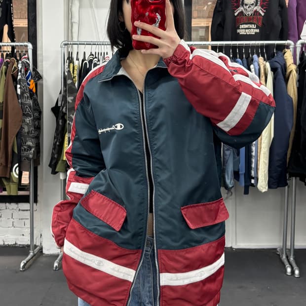 챔피온 올드스쿨 오버핏 바람막이