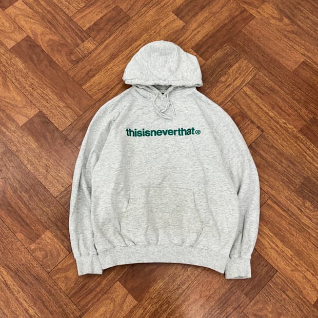 XL 디스이즈네버댓 디네댓 빅로고 자수로고 후드 티셔츠 