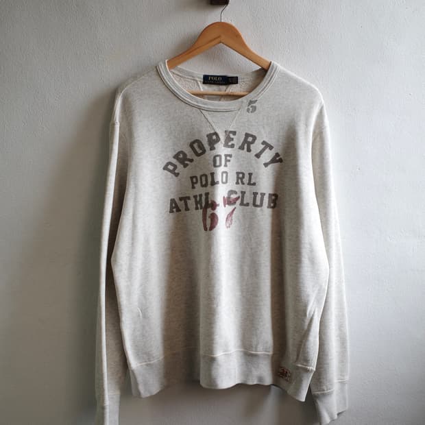 폴로 프린트 스웻셔츠