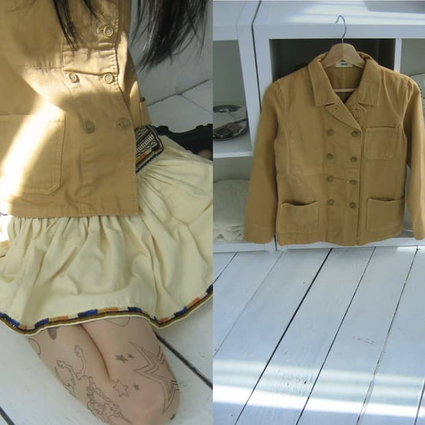 [PIPOCA] Cotton Double Botton Jacket