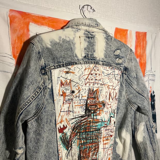 ZARA 장 미셸 바스키아 청자켓