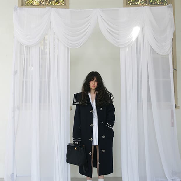 (구함)  프레클 세일러 울 롱코트