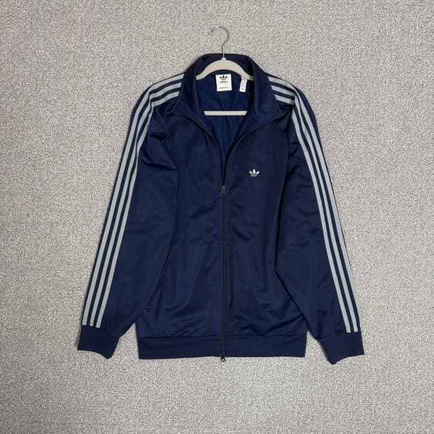 아디다스 BB 베켄바우어 트랙탑 져지 네이비 그레이S 오버핏 인디고