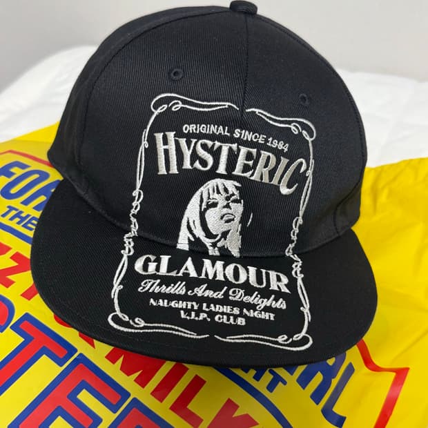 히스테릭글래머 위스키 자수 캡 (블랙)
