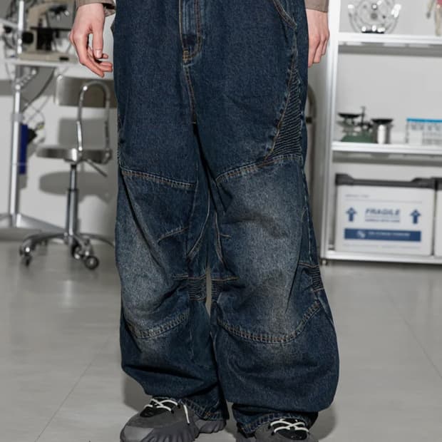 글랙 GP058 니캡 바이커 데님 팬츠 (INDIGO)