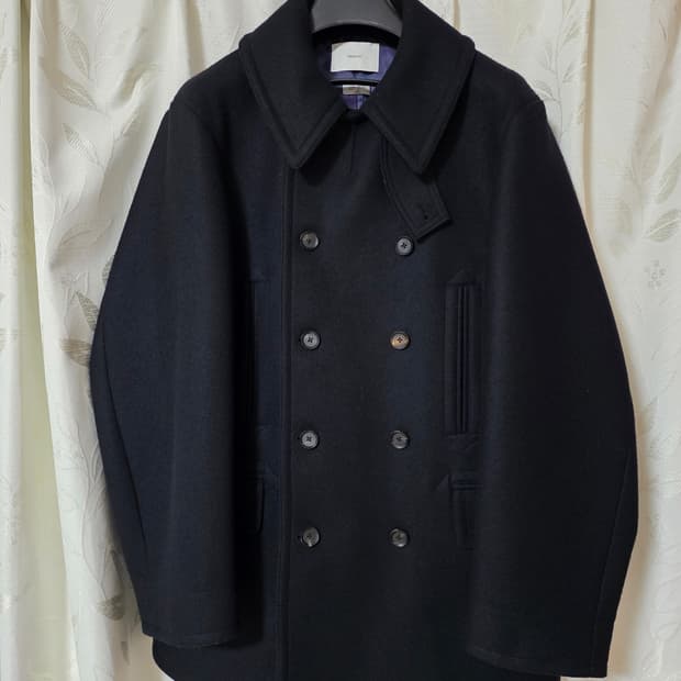 24FW 아워셀브스 서스테인 피코트 블랙 2사이즈