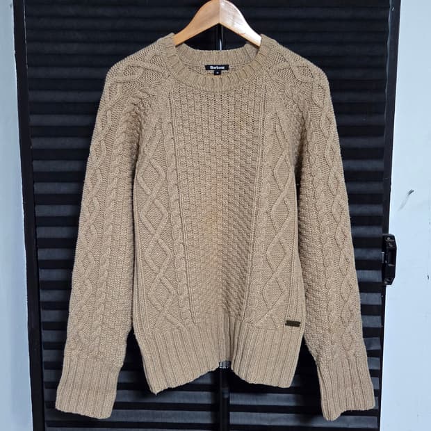 [바버] 블레이던 램스울 케이블 니트 | 00193