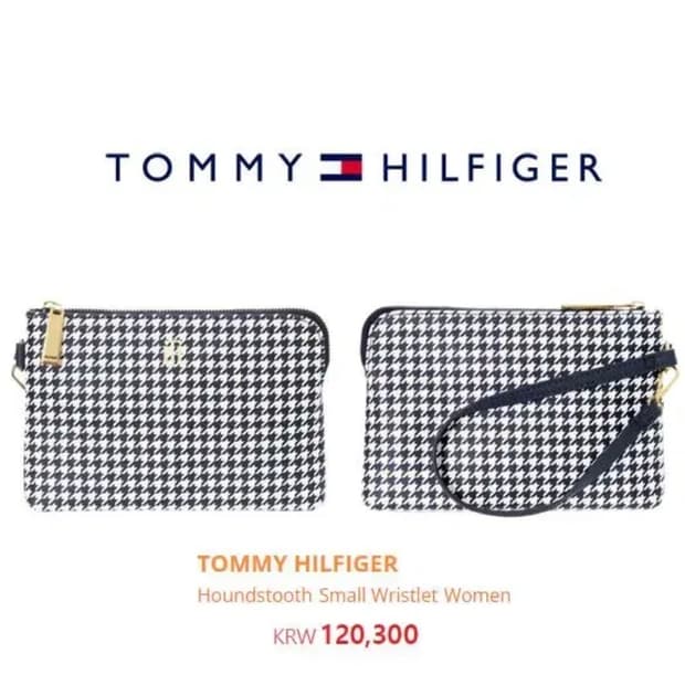 [정품] TOMMY HILFIGER 타미힐피거 하운드투스체크 리스틀릿