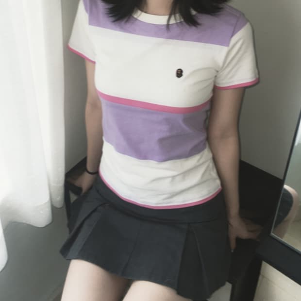 베이프 클래식 스트라이프 티셔츠