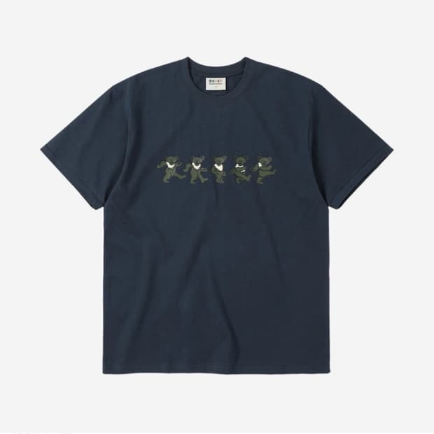 [XL] 디스이즈네버댓 x 그레이트풀 데드 댄싱 베어 티셔츠 네이비