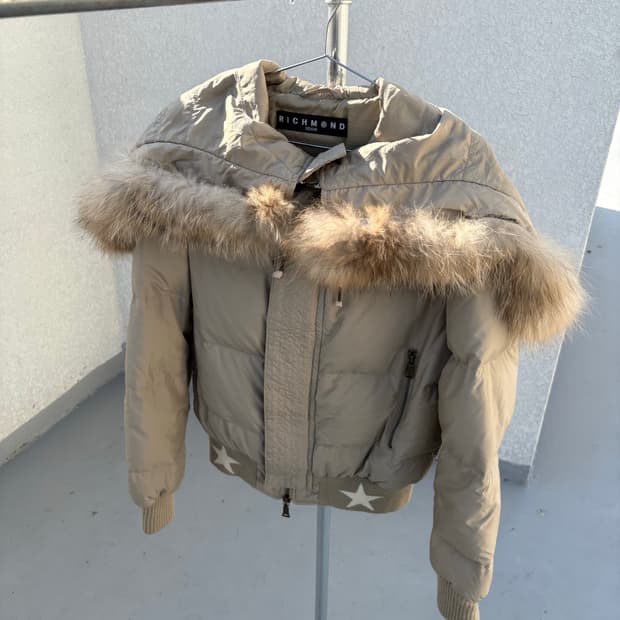 62 Real raccoon fur STAR down jacket
