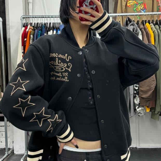 밴슨 레더 스타 디테일 바시티 