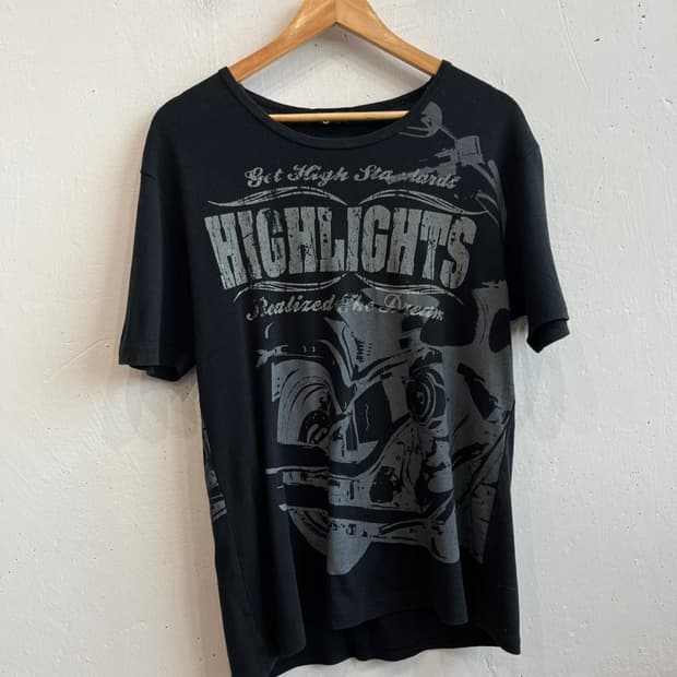 GLITZ JPN 펑크 반팔 티셔츠