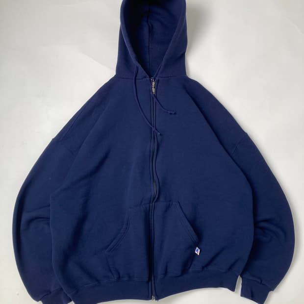 90s Russell Zip Up Hoodie (navy)