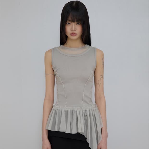 플레어업 Layered Lace Frill Sleeveless