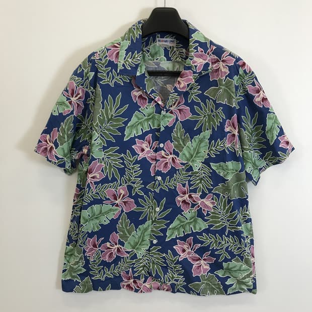 80s ALOHA LINE 하와이안 셔츠 [110]