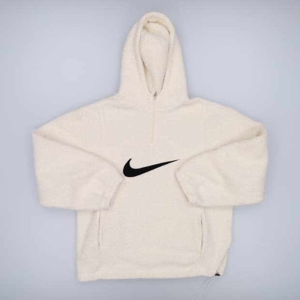 [L정도] 나이키로고 후리스 반집업 후드티 1231H1