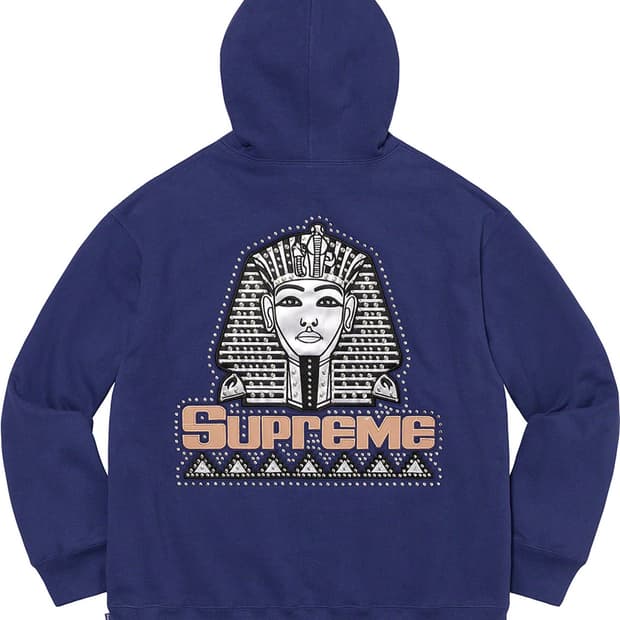 슈프림 파라오 스터디드 후드 네이비 SS (미착용)